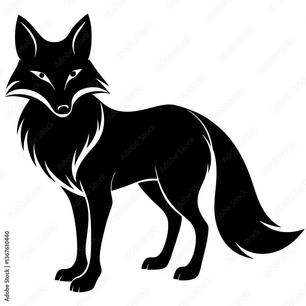 Fototapeta premium vector illustration of a fox