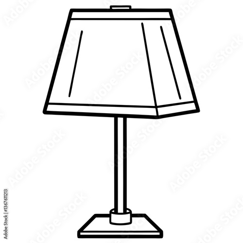table lamp isolated on white background