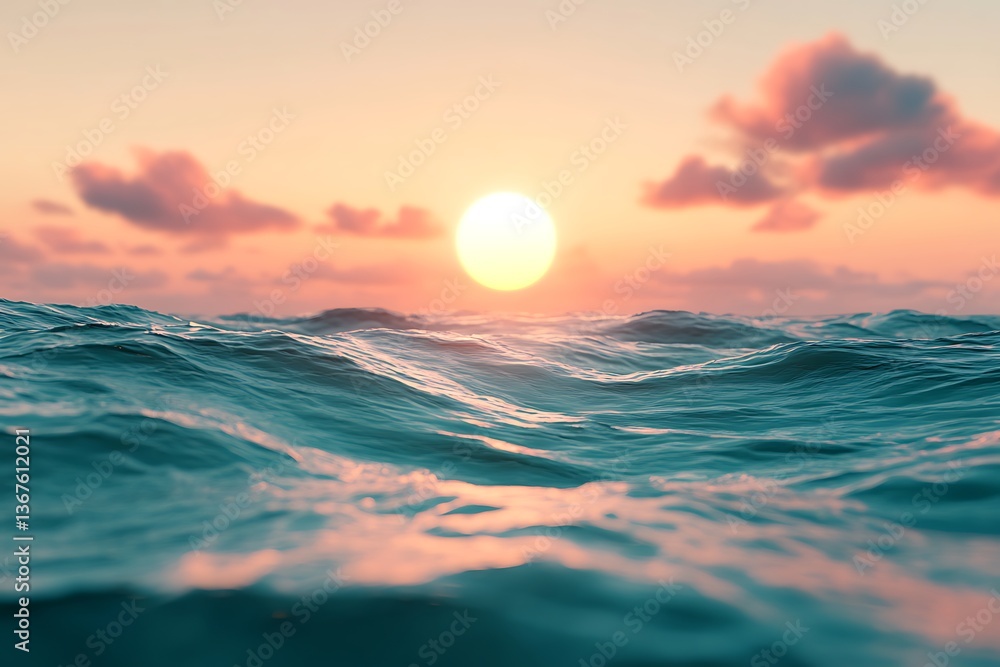 Fototapeta premium Stunning Ocean Sunset View