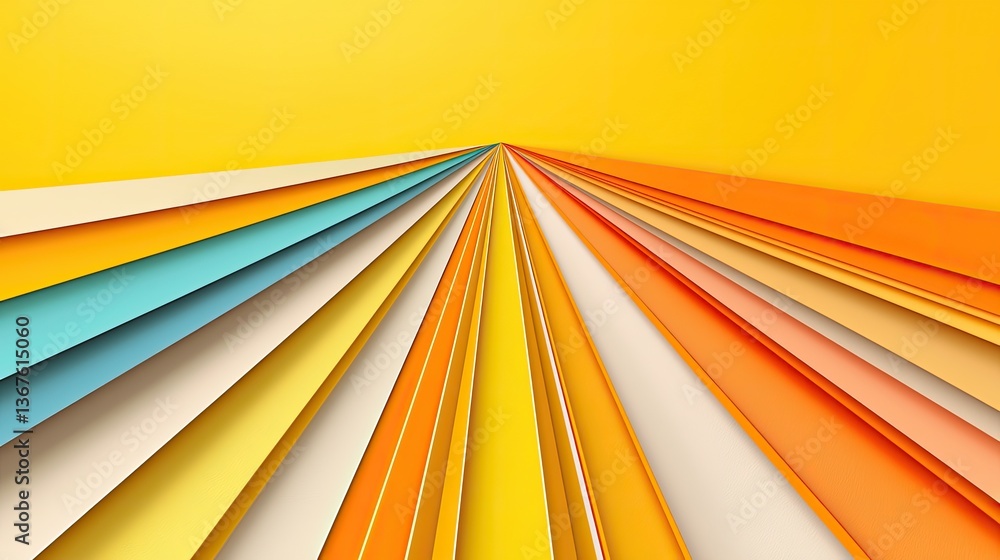 Fototapeta premium Vibrant paper layers in a bright studio a dynamic perspective on abstract graphic design