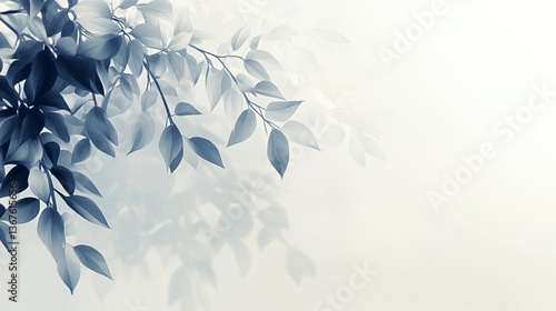 Elegant soft blue leaves creating a serene atmosphere.