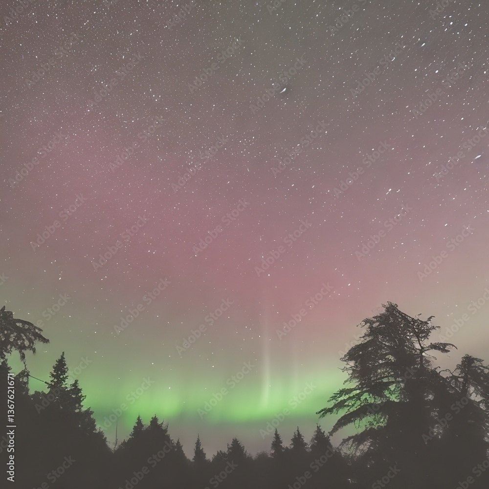 Naklejka premium night in the mountains