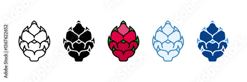 Dragonfruit  Icon Set Multiple Style Collection