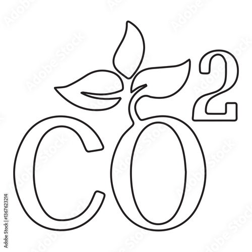 Carbon dioxide line icon