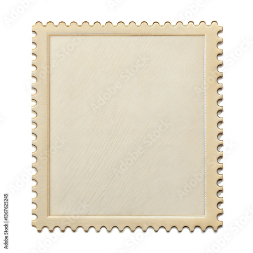 blank postage stamp isolated on white background