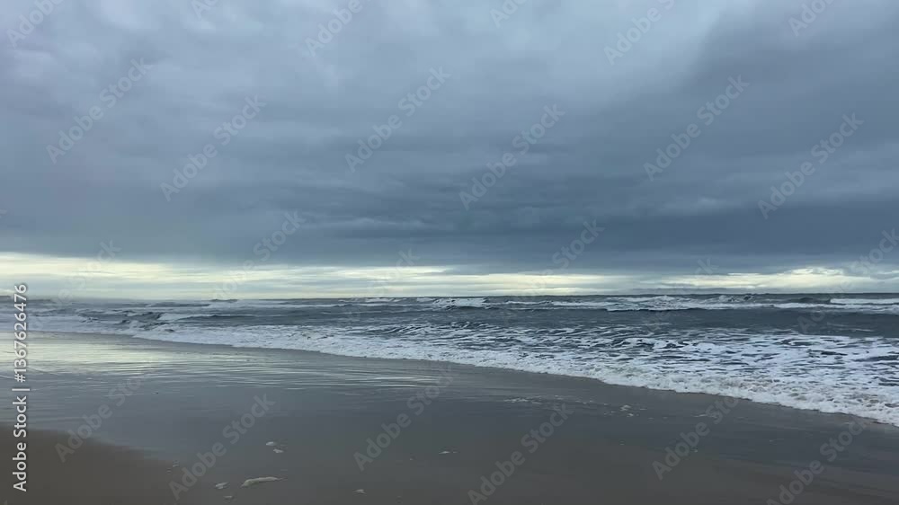 Dramatic sky over the ocean. Dramatic ocean coast. Gloomy ocean coast. Dramatic sky over the ocean. Dramatic ocean coast. Gloomy ocean coast.