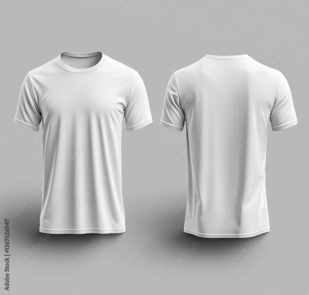 Blank white t-shirt mockup front and back (121) Blank white t-shirt mockup front and back (121)