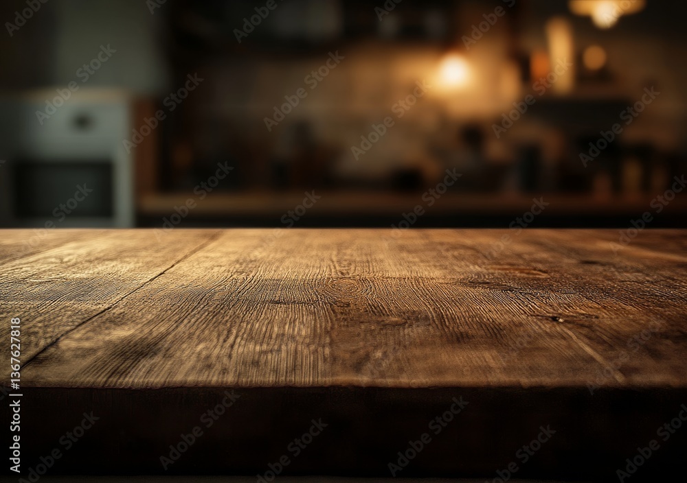 Rustic wooden table, kitchen background (2) Rustic wooden table, kitchen background (2)