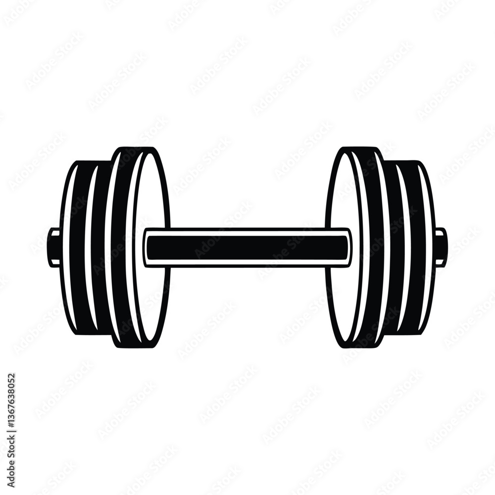 Fototapeta premium dumbbell vector on white background