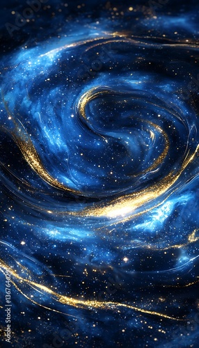 Cosmic Swirl Galaxy Background
