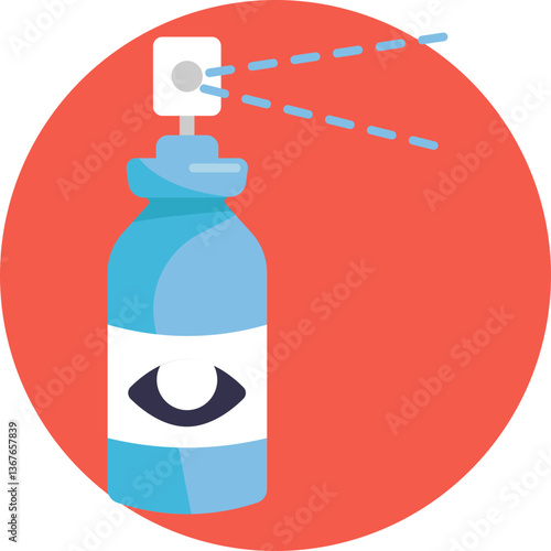 Eye Spray – Represents a mist or liquid spray used for eye care or treatment.