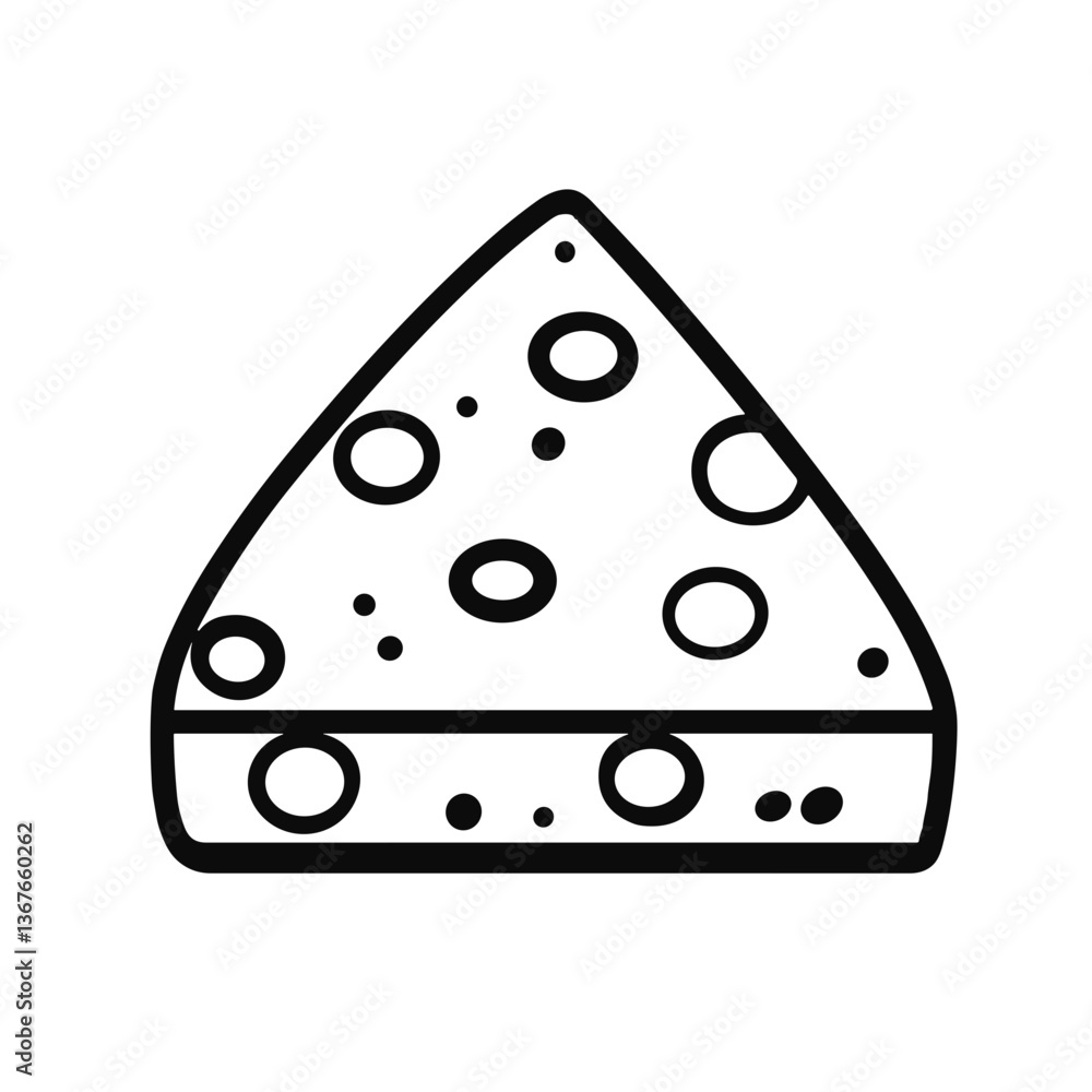 Parmesan cheese illustration in minimalistic style, black and white Parmesan cheese illustration in minimalistic style, black and white