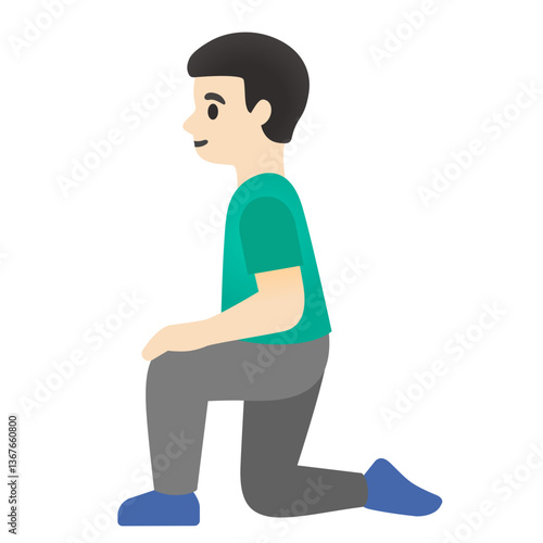 Man Kneeling
