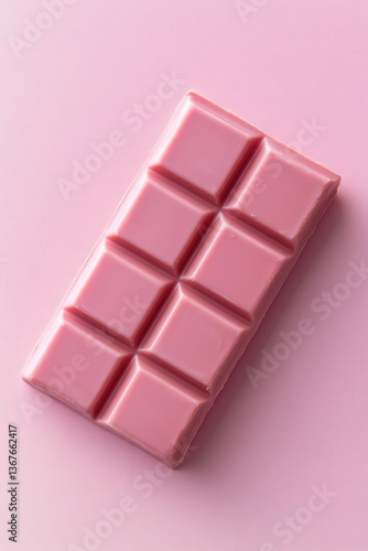 Wallpaper Mural Delicate pink chocolate bar with smooth texture, perfect for sty Torontodigital.ca