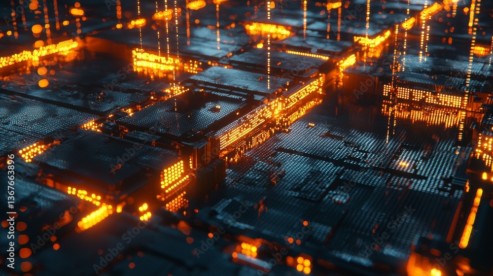 The visualization of the cybersecurity protocol takes the form of a glowing, intensely detailed chain of interconnected layers of security The visualization of the cybersecurity protocol takes the form of a glowing, intensely detailed chain of interconnected layers of security