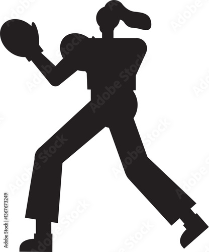 Silhouette of boxing fighter