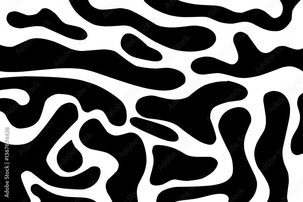 Black and white ink splash. Seamless Black and White Cow Print Pattern Vector. Cow texture repeated design background pattern backdrop wallpaper. Vector image illustration seamless Black and white ink splash. Seamless Black and White Cow Print Pattern Vector. Cow texture repeated design background pattern backdrop wallpaper. Vector image illustration seamless