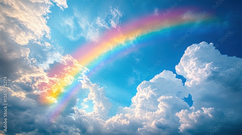 Azure Skies Providing a Canvas for a Vibrant Rainbow Azure Skies Providing a Canvas for a Vibrant Rainbow