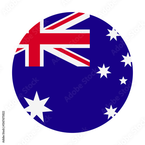 Round icon flag of Australia