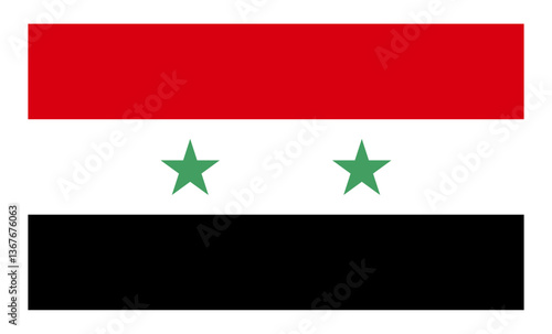The national flag of Syria