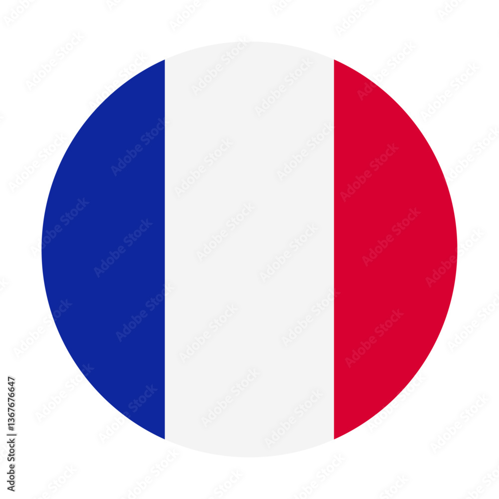 Round icon flag of France Round icon flag of France