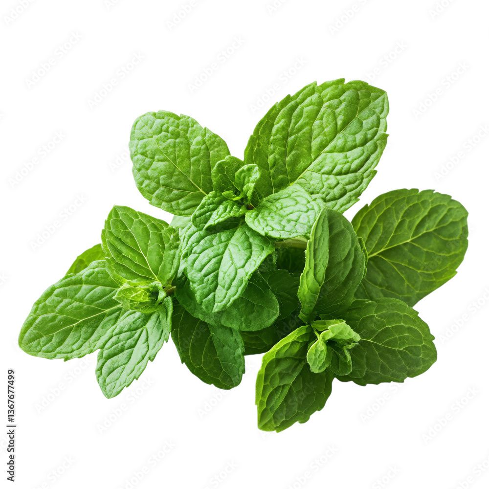 Fresh Mint Leaves Isolated on Transparent Background PNG Fresh Mint Leaves Isolated on Transparent Background PNG