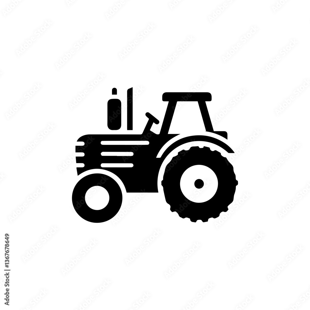 Tractor farm icon with transparent background Tractor farm icon with transparent background