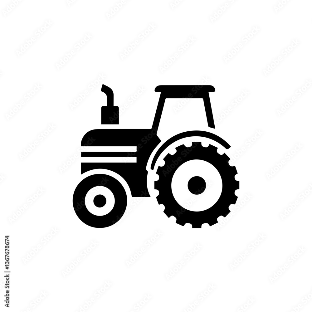 Tractor farm icon with transparent background Tractor farm icon with transparent background