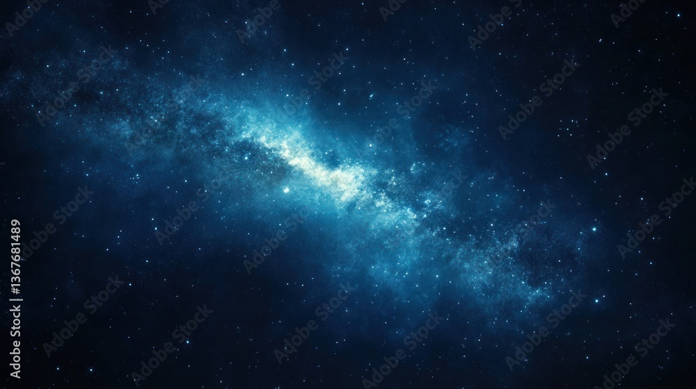 Fototapeta premium Celestial Nebula: A Cosmic Tapestry of Stars and Gas