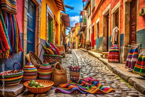 Jaen Street, La Paz Bolivia: Historic Center Cobblestone Street Photography