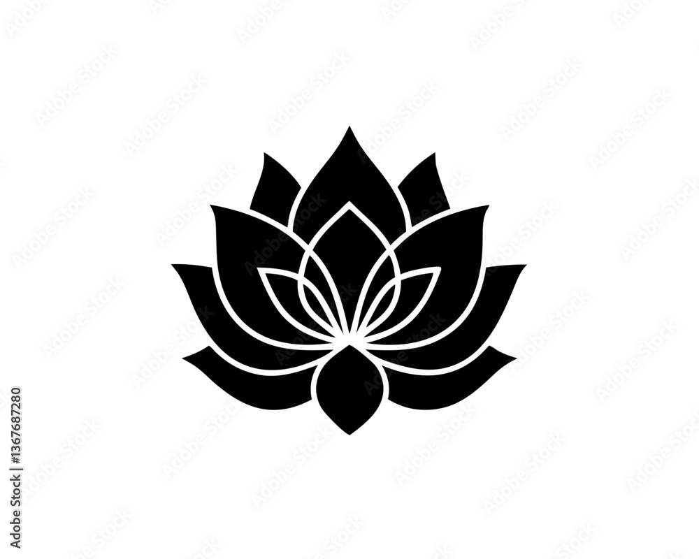 creative details Lotus Blossom Icon vector illustration creative details Lotus Blossom Icon vector illustration