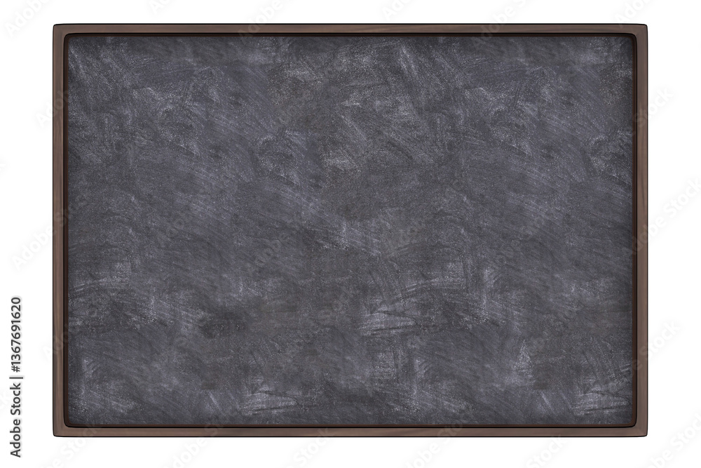 Fototapeta premium This isolated school board provides a durable writing surface for educators in classrooms. Ideal for lectures, it enhances student engagement and learning during lessons. Front view. 3D.
