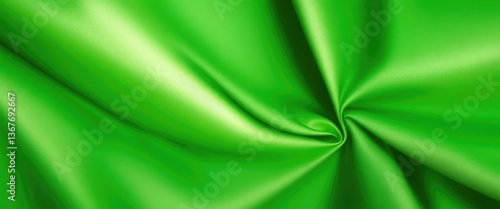 Green color silk fabric Abstract background