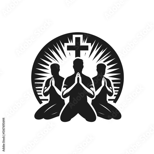 men praying god logo silhouette black color vector black color vector isolated white background (3) [Converted]