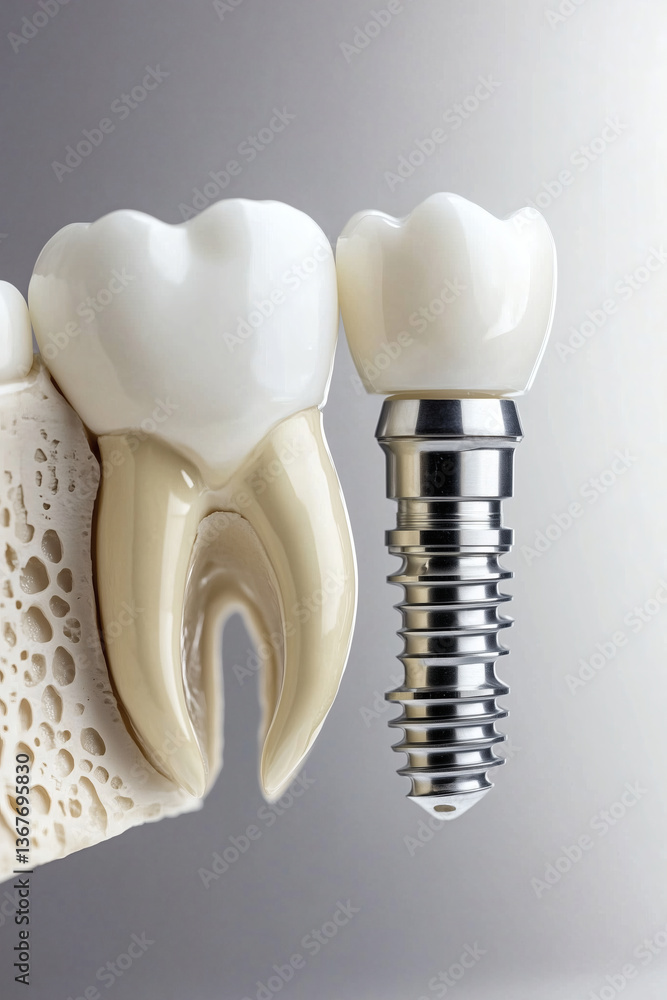 Tooth and implant Tooth and implant