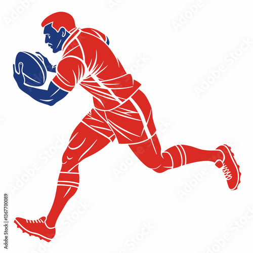 Rugby silhouette vector illustration