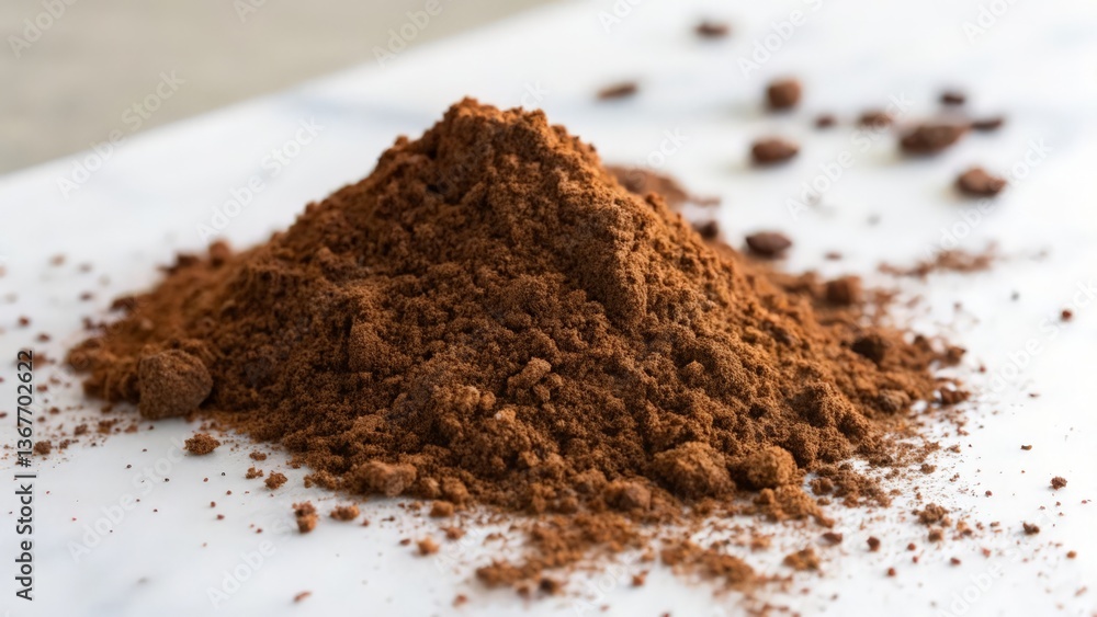 Ground Clove Spice with Whole Cloves on a White Surface Close-Up
Ground Clove Spice with Whole Cloves on a White Surface Close-Up