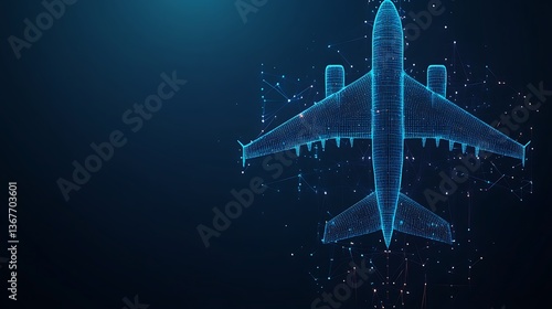 Abstract polygonal airplane design.