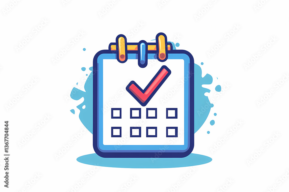 Calendar checkmark scheduling vector logo design