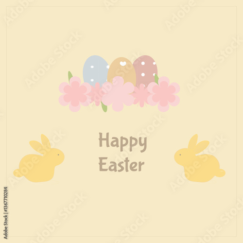 easter day illustration greeting card