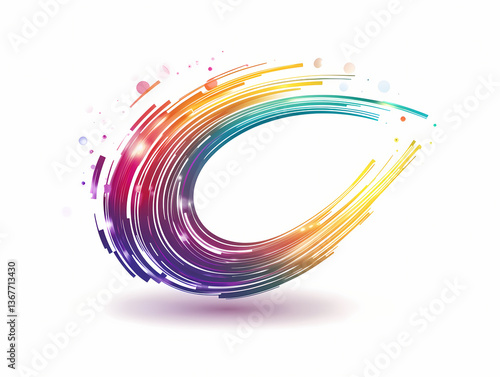 Fiber optic network vector logo design