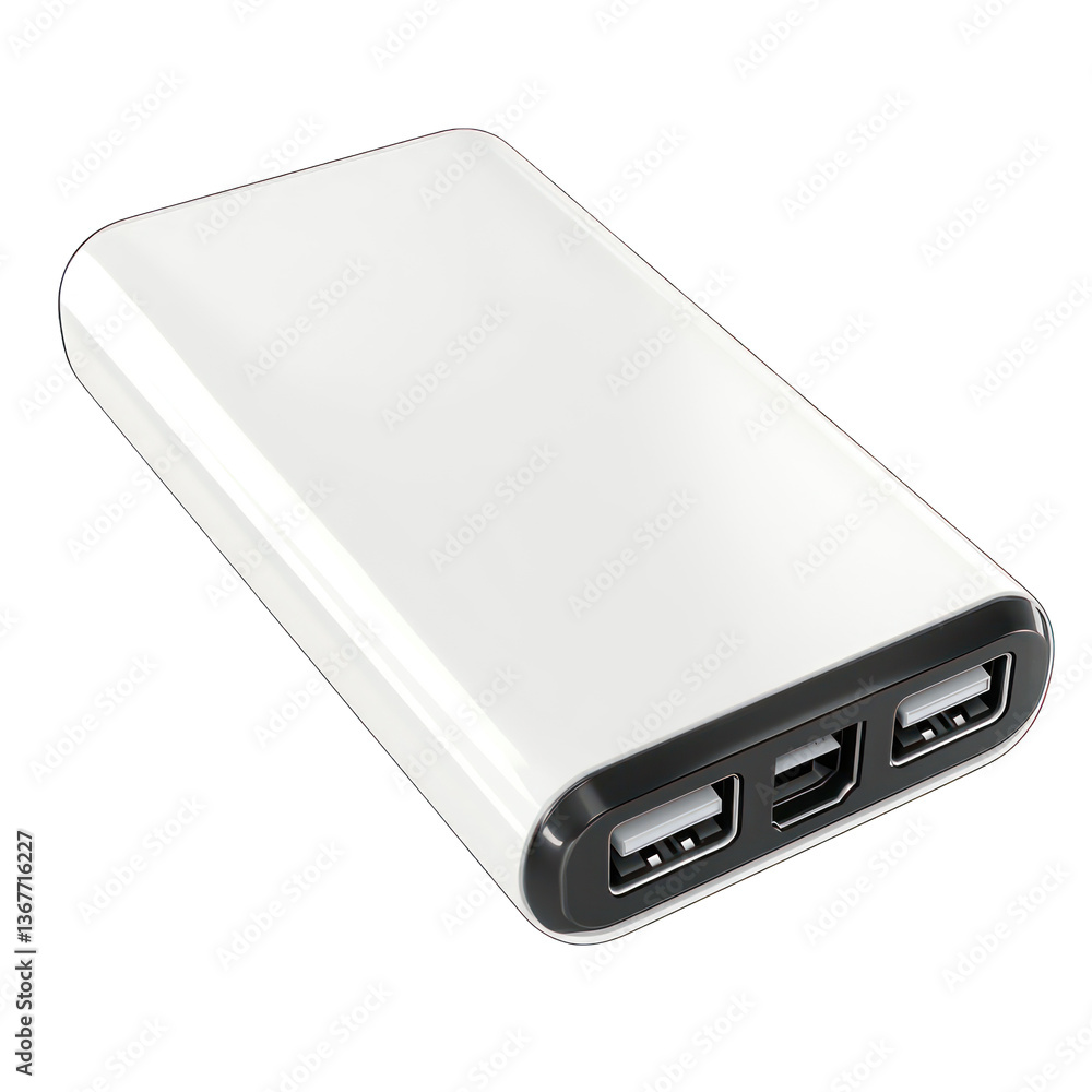 Portable power bank featuring compact design and digital display, photorealistic details, isolated transparent PNG, clearly visible English text. Portable power bank featuring compact design and digital display, photorealistic details, isolated transparent PNG, clearly visible English text.