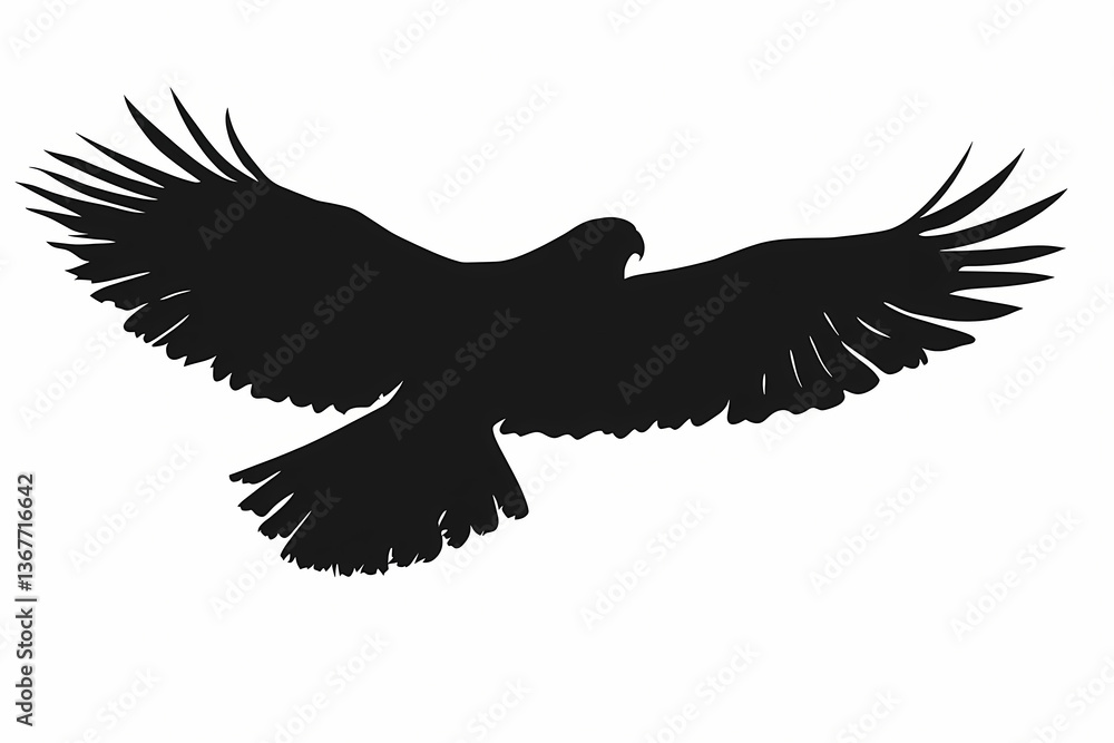 Obraz premium Hawk silhouette on white background vector design