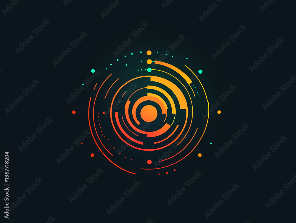 Obraz premium IoT sensor vector logo design