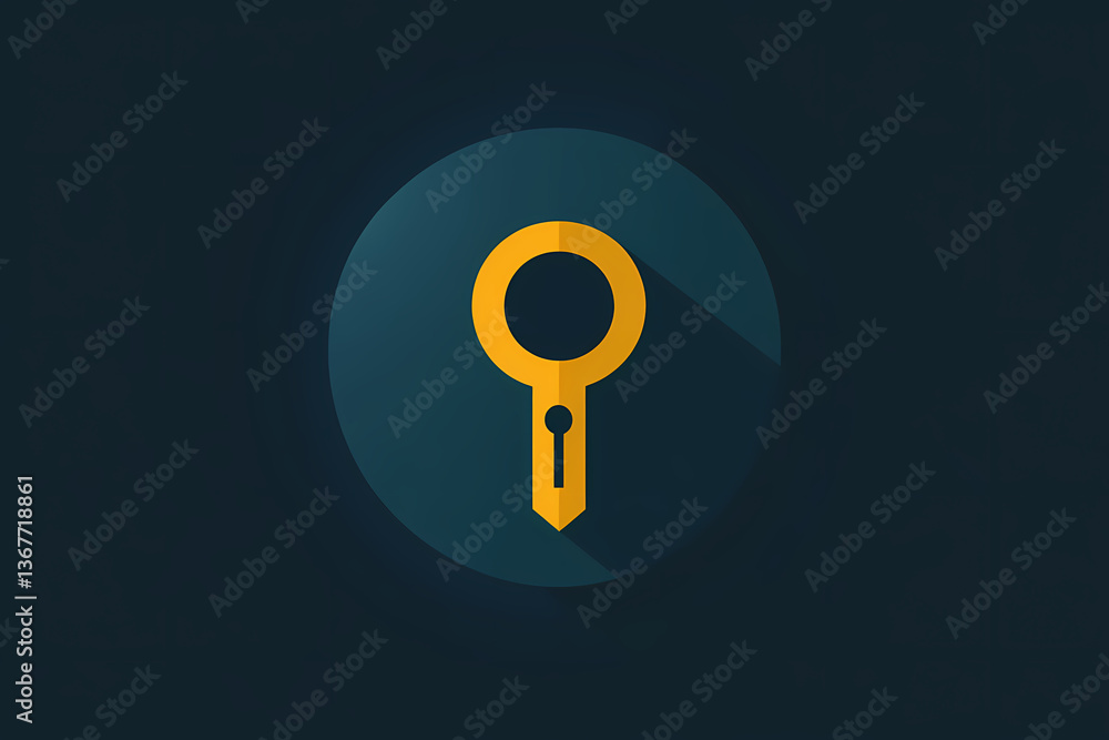 Key and lock security vector logo design Key and lock security vector logo design