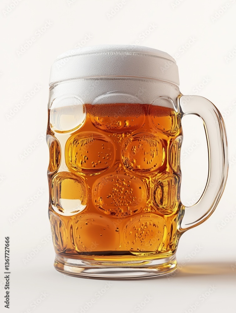 Glass of beer with a white background Glass of beer with a white background