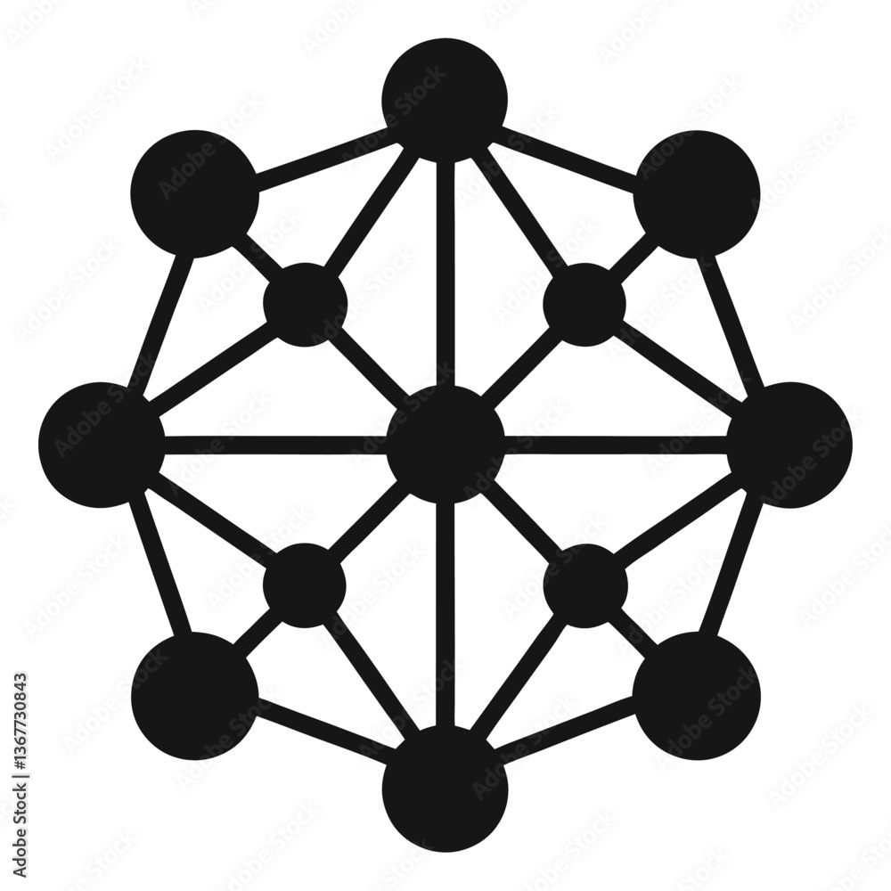 Neural network black silhouette on white background artificial intelligence concept futuristic AI design machine learning deep learning digital brain data science technology icon Neural network black silhouette on white background artificial intelligence concept futuristic AI design machine learning deep learning digital brain data science technology icon