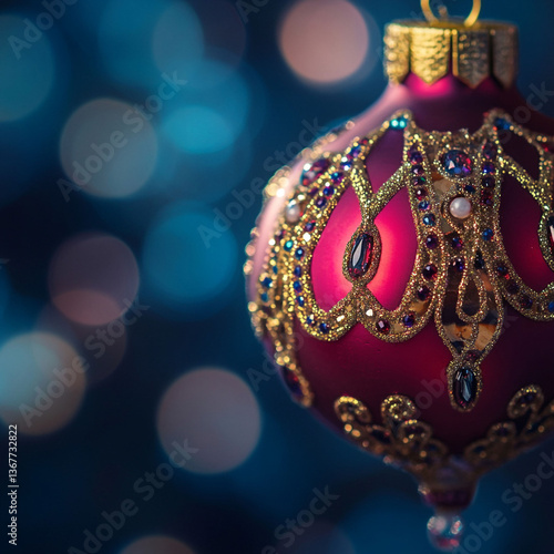 Wallpaper Mural golden christmas ball Torontodigital.ca