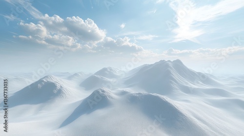 Wallpaper Mural Serene Winter Landscape: Snowy Mountains Under a Bright Sky Torontodigital.ca