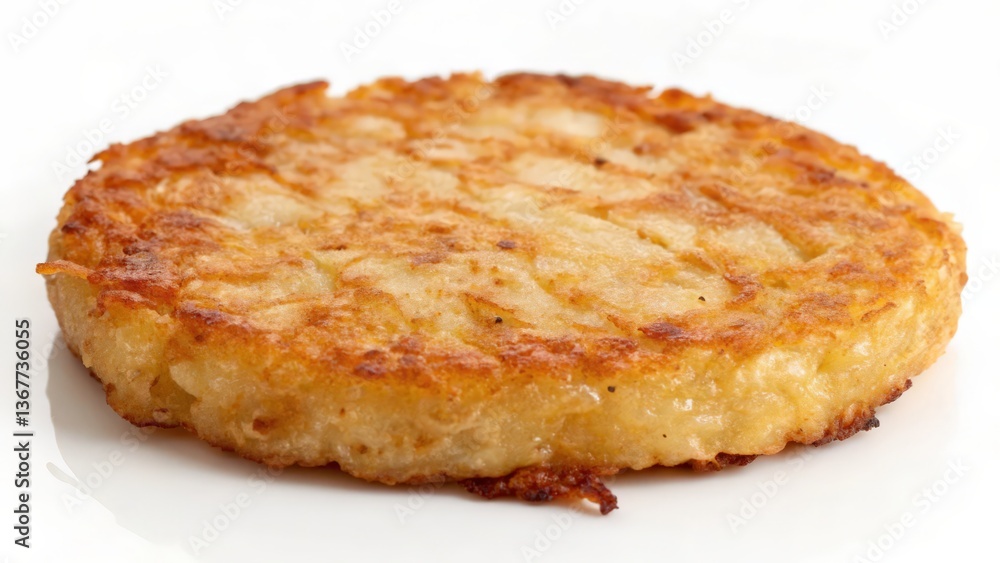 Crispy Golden Potato Rösti on White Background for Traditional Cuisine and Comfort Food
Crispy Golden Potato Rösti on White Background for Traditional Cuisine and Comfort Food